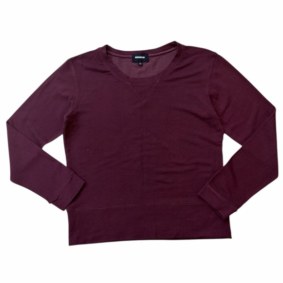 Monrow Tops - Monrow Burgundy V-Neck Long Sleeve Top